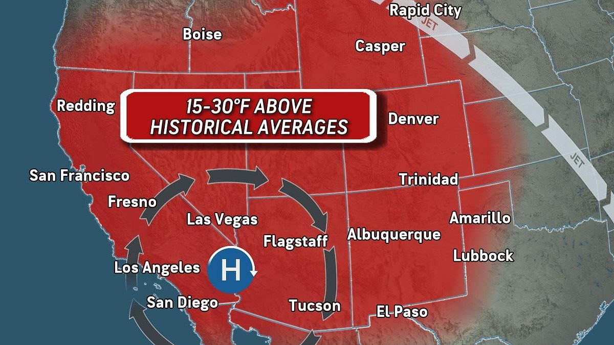 Historic heat dome to roast 14 US states with triple-digit temperatures months ahead of schedule | Daily Mail Online